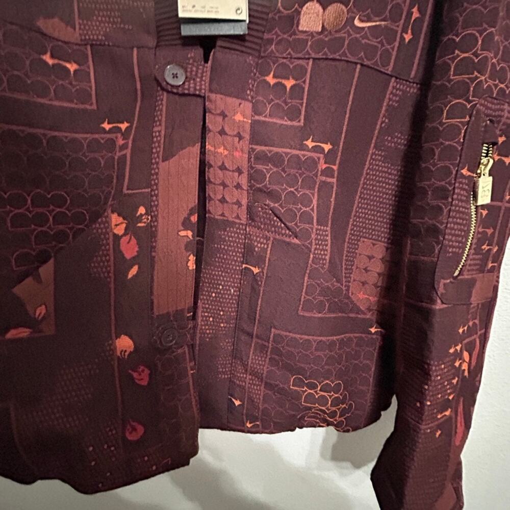 NEW Nike x Naomi Osaka Jacquard Kimono Jacket Burgundy Crush Streetwear Luxe Sm - Picture 10 of 16